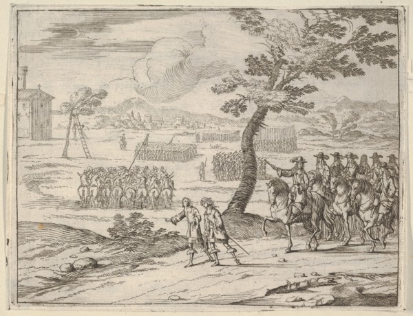 Francesco I d'Este Punishes a Soldier by Death who had Stolen a Chalice from the Holy Chur..., 1659. Creator: Bartolomeo Fenice.