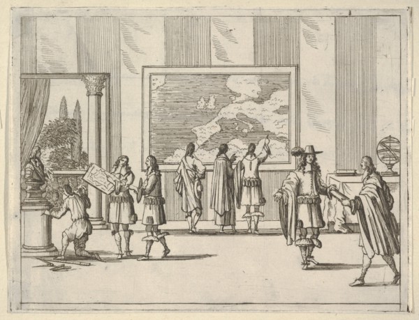 Francesco I d'Este Invites Foreign Scholars to Court, from L'Idea di un Principe ed Eroe C..., 1659. Creator: Bartolomeo Fenice.