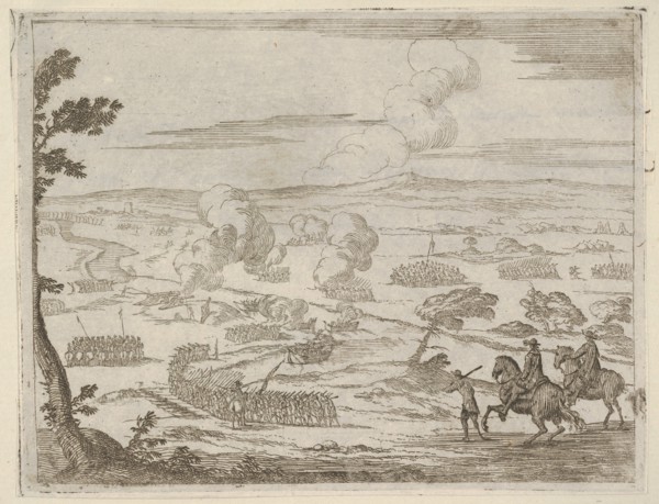After a Long March, Francesco I d'Este Passes with the River of Cassano with his Army, thu..., 1659. Creator: Bartolomeo Fenice.