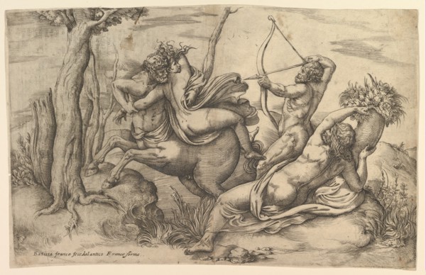 The Abduction of Dejanira. Creator: Battista Franco Veneziano.