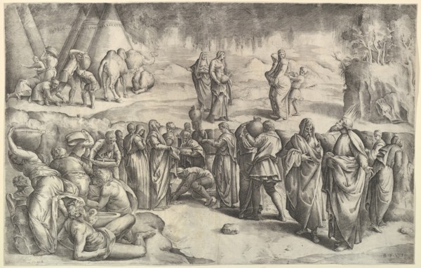 The Israelites Gathering Manna, ca. 1547. Creator: Battista Franco Veneziano.