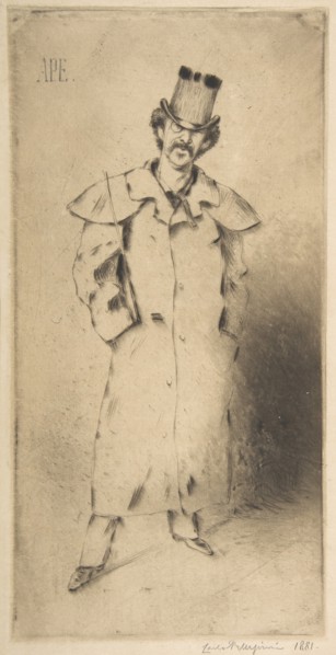 Portrait of Whistler, 1881. Creator: Carlo Pellegrini.