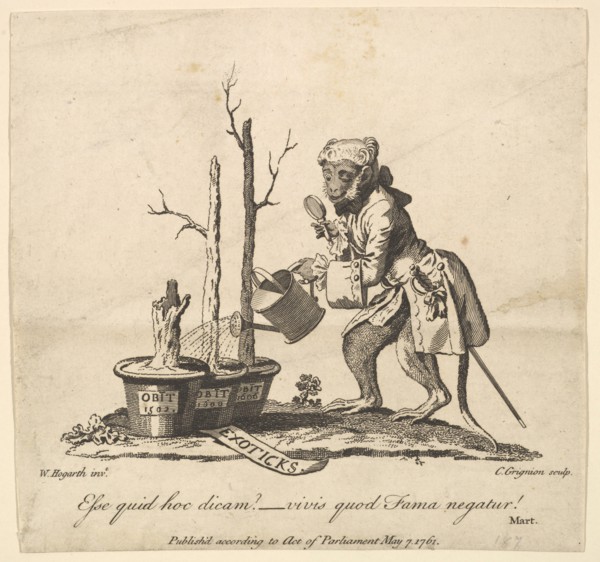 Tailpiece to the Catalogue of Pictures Exhibited in Spring Garden, May 7, 1761. Creator: Charles Grignion.