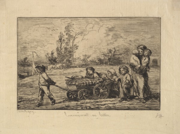 Moving into the Boat, 1861. Creator: Charles Francois Daubigny.