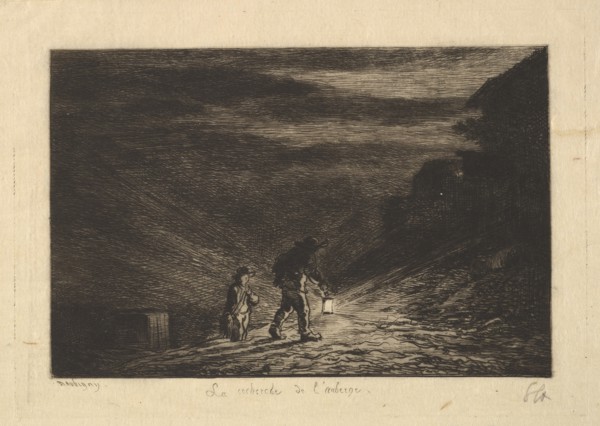 The Search for an Inn, 1861. Creator: Charles Francois Daubigny.