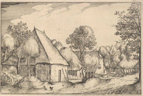 Farmyard, plate 5 from Regiunculae et Villae Aliquot Ducatus Brabantiae, ca. 1610. Creator: Claes Jansz Visscher.
