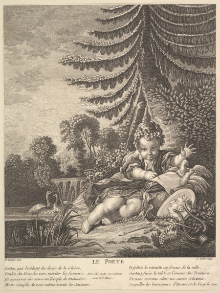 The Poet, ca. 1753. Creator: Claude Augustin Duflos le Jeune.