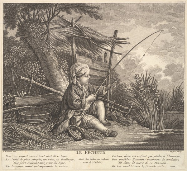 Fisherman, ca. 1753. Creator: Claude Augustin Duflos le Jeune.