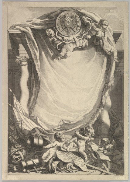 Frame for a Dedication Plate, 18th century. Creator: Claude Augustin Duflos le Jeune.