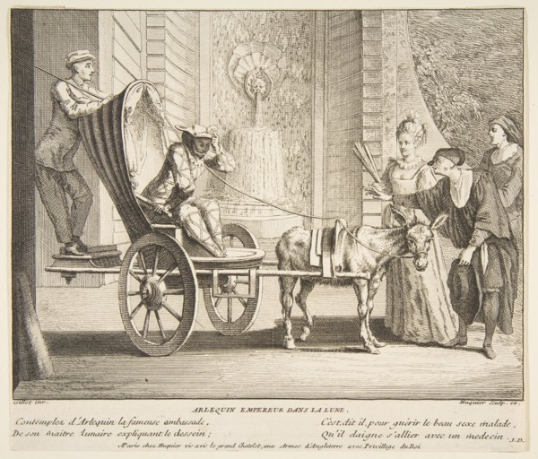 Harlequin, Emperor on the Moon.n.d. Creators: Claude Gillot, Jacques Gabriel Huquier.