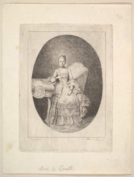 Portrait of Marguerite Le Comte, 1764. Creator: Claude Henri Watelet.