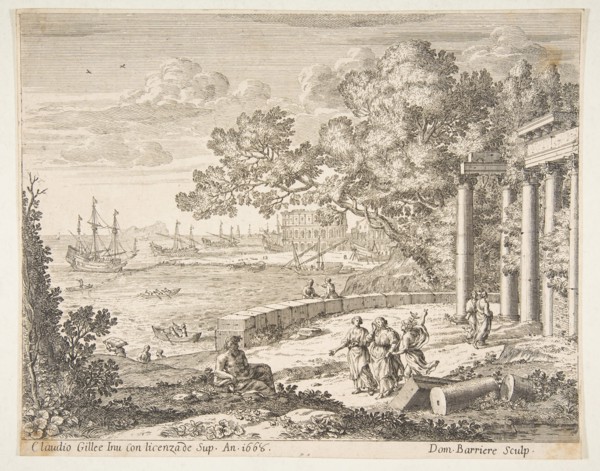 Landscape with Mercury, 1668. Creator: Dominique Barriere.