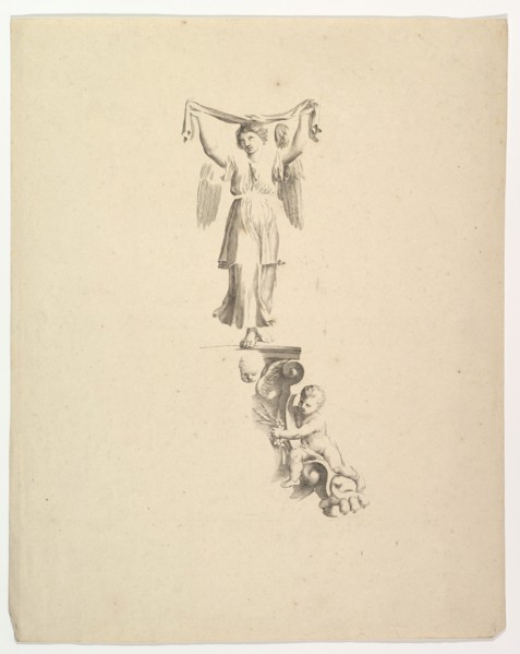 Statue of an Angel. Creator: Claude Mellan.