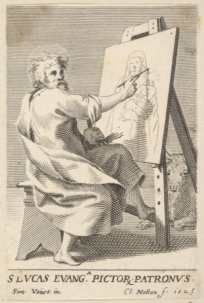 St. Luke Painting the Virgin, 1625. Creator: Claude Mellan.
