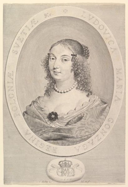 Ludovica Maria Gonzaga, Queen of Poland, 1645. Creator: Claude Mellan.