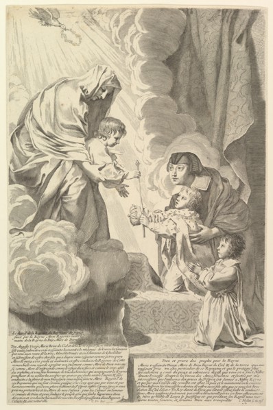 Anne of Austria with the Young Louis XIV and Monsieur before the Virgin and Child