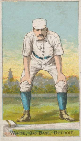 White, 3rd Base, Detroit, from the "Gold Coin" Tobacco Issue, 1887. Creator: D Buchner & Co.