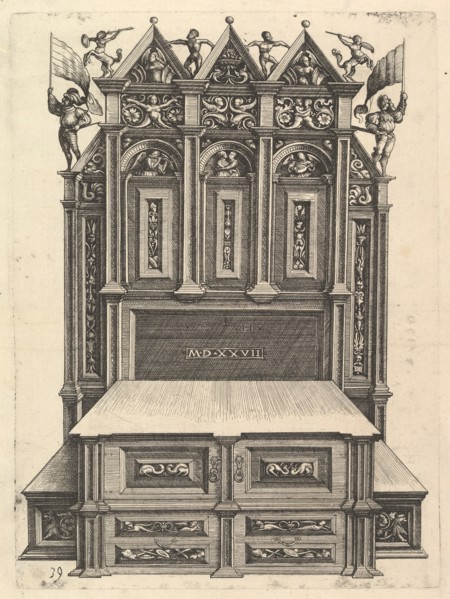 Design for a bed, 1527. Creator: Daniel Hopfer.