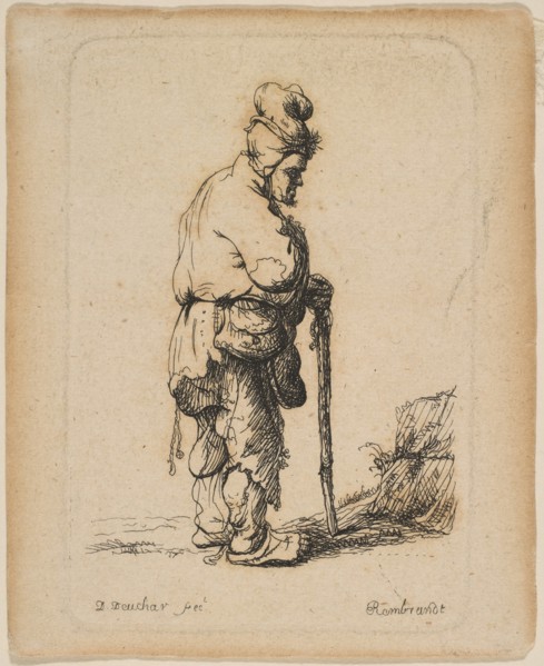 Beggar Leaning on a Stick.n.d. Creator: David Deuchar.