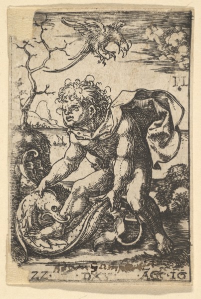 Man with a Fish, August 16, 1522. Creator: Dirck Vellert.