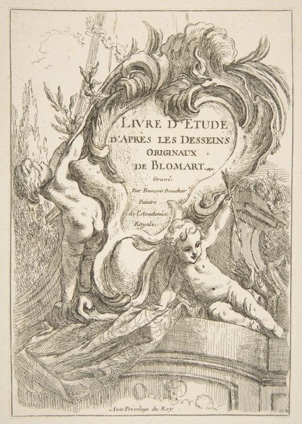 Title Page, 1753. Creator: Francois Boucher.