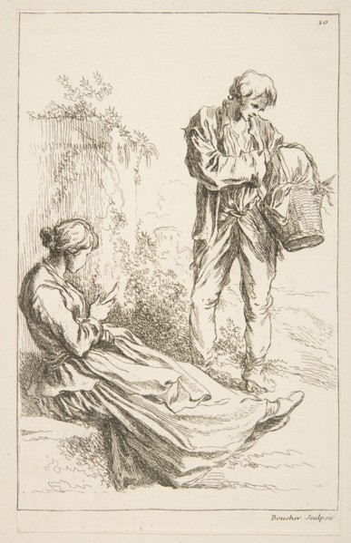 Sheet of Sketches, 1753. Creator: Francois Boucher.