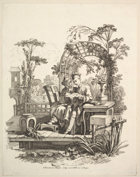 Man and Woman Reading, ca. 1742. Creator: Gabriel Huquier.