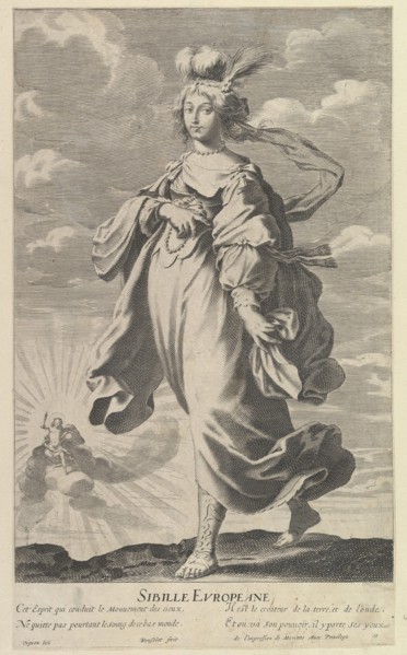 Sibylle Européenne, ca. 1635. Creators: Gilles Rousselet, Abraham Bosse.