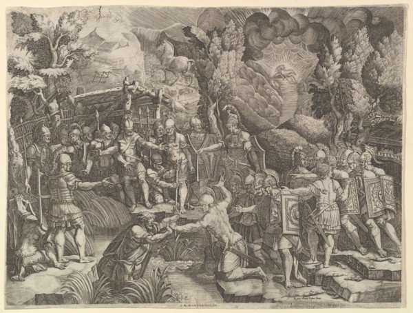 Sinon Deceiving the Trojans, mid-1540's. Creator: Giorgio Ghisi.