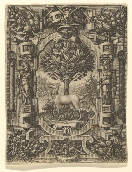 Emblem of Lucrezia Gonzaga, before 1566. Creator: Giorgio Ghisi.