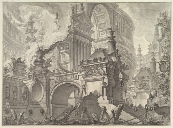 Parte di ampio magnifico Porto all'uso degli antichi Romani, ove si scuopre l'inter..., ca. 1749-50. Creator: Giovanni Battista Piranesi.