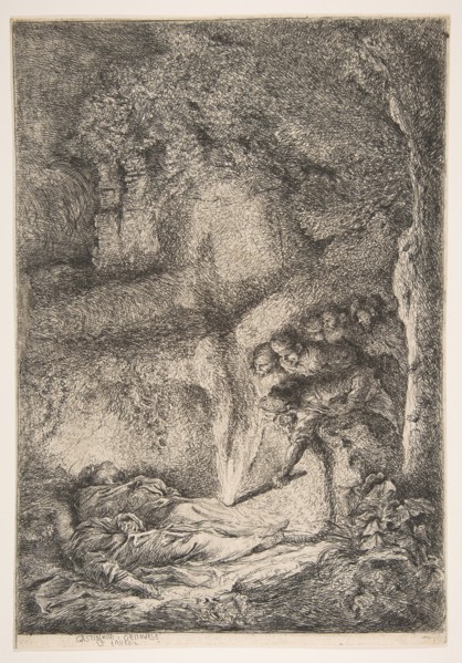 Finding of the bodies of Saints Peter and Paul, ca. 1647-51. Creator: Giovanni Benedetto Castiglione.