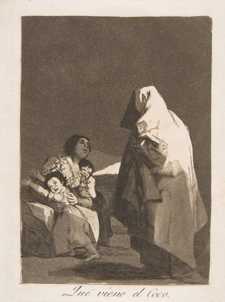 Plate 3 from 'Los Caprichos': Here comes the bogey-man