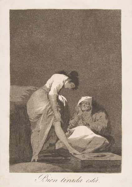 Plate 17 from 'Los Caprichos': It is nicely stretched