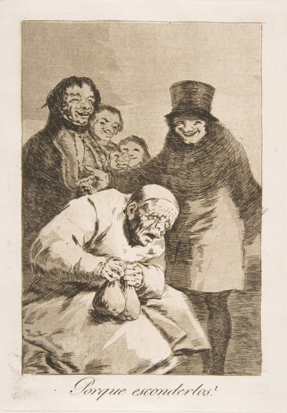 Plate 30 from 'Los Caprichos': Why hide them?