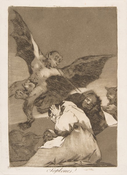 Plate 48 from' Los Caprichos': Tale-Bearers-Blasts of Wind