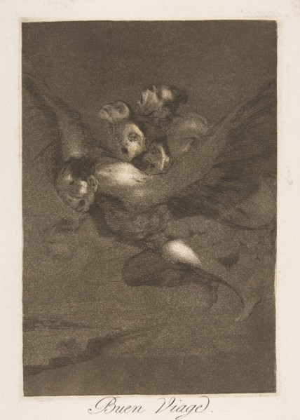 Plate 64 from 'Los Caprichos': Bon voyage