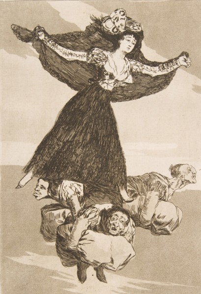 Plate 61 from 'Los Caprichos': They have flown
