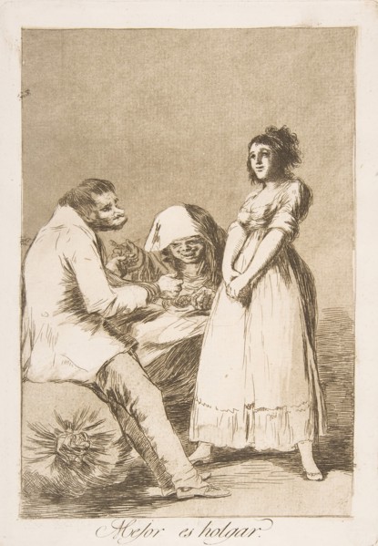 Plate 73 from 'Los Caprichos': It is better to be lazy
