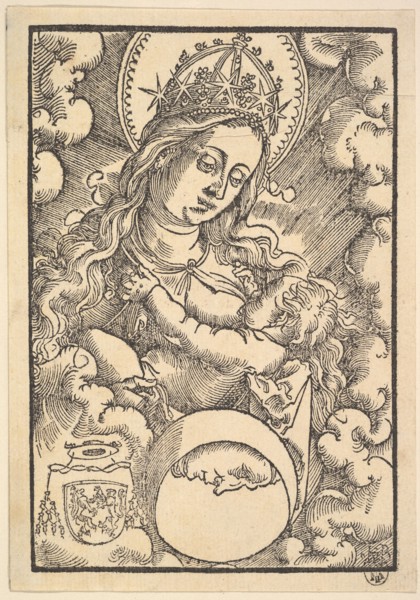 Madonna Lactans, from Enchiridon poeticum, 1515. Creator: Hans Baldung.