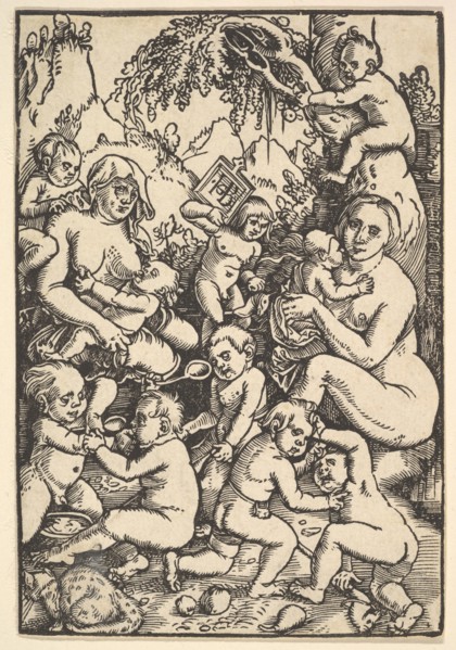 Two Mothers with Children