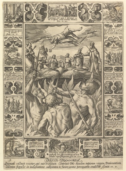 Punitio Tirannorum, from Allegories of the Christian Faith, from Christian and Profane Allegor.... Creator: Hendrik Goltzius.
