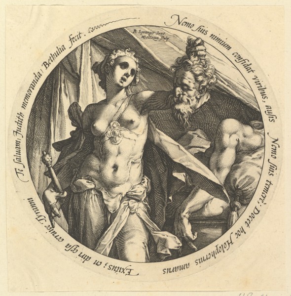 Judith with the Head of Holofernes, ca. 1585. Creator: Hendrik Goltzius.