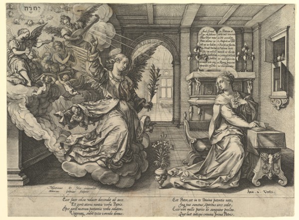 Annunciation, 1594. Creator: Hendrik Goltzius.