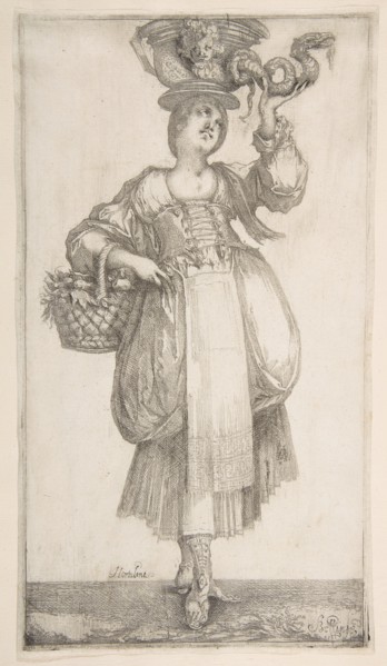 Hortulana, from Hortulanae series, 1611. Creator: Jacques Bellange.