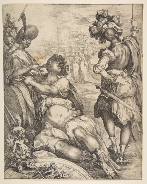 Military Figures outside a City, 1595-1616. Creator: Jacques Bellange.