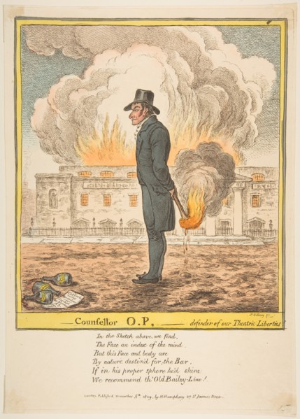 Counsellor O.P.-Defender of our Theatric Liberties, December 5, 1809. Creator: James Gillray.