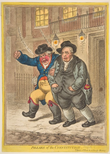 Pillars of the Constitution, February 1, 1809. Creator: James Gillray.