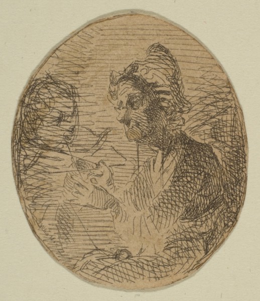 Old Woman and Child in Oval