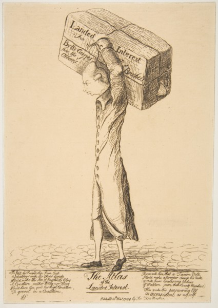 The Atlas of the Landed Interest, February 18, 1784. Creator: James Sayers.